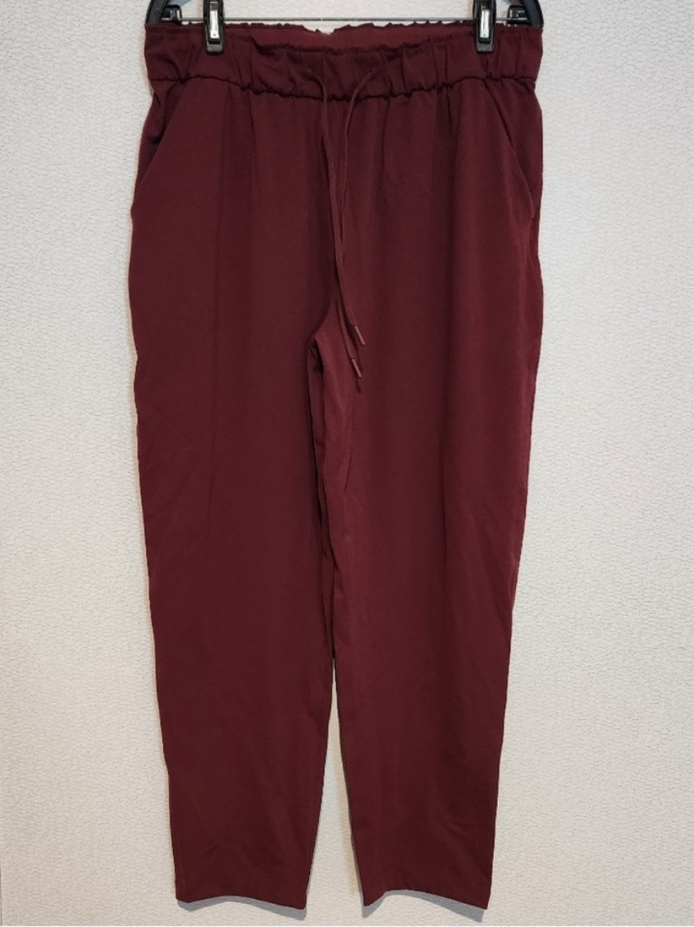 Lululemon Stretch High Rise 7/8 Length Pant 25" Size 12 Red Merlot